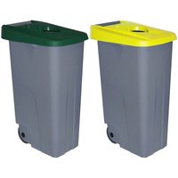 Denox - Recycelner Behälterpackung 85 Liter in 2 farbigen Behältern geöffnet. Gesamtkapazität 170 Liter. Denox - Recycelner Behälterpackung 85 Liter in 2 farbigen Behältern geöffnet. Gesamtkapazität 170 Liter. von DENOX