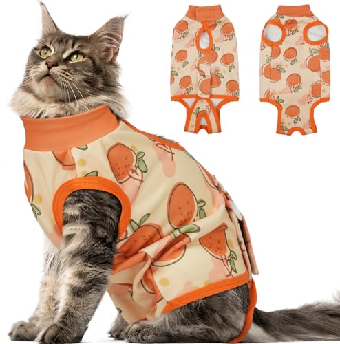 DENTRUN Kastrationsbody Katze Verstellbarer Katzen OP Body für die Nachsorge Body für Katzen nach OP zur Wundheilung, Kastration Entwöhnung (Orange, XL) DENTRUN Kastrationsbody Katze Verstellbarer Katzen OP Body für die Nachsorge Body für Katzen nach OP zur Wundheilung, Kastration Entwöhnung (Orange, XL) von DENTRUN
