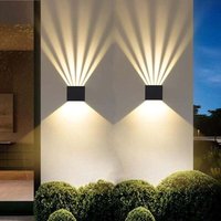 2er-Pack moderne LED-Wandleuchten für den Innenbereich, Aluminium-Wandleuchten, 3000 K warmweiß, IP65 wasserdichte Außenwandleuchten für 2er-Pack moderne LED-Wandleuchten für den Innenbereich, Aluminium-Wandleuchten, 3000 K warmweiß, IP65 wasserdichte Außenwandleuchten für von DENUOTOP