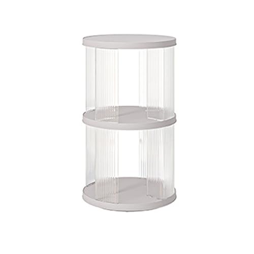 DEOPXF Drehbares Bücherregal 360° Frei Drehbar Große Kapazität Lagerung Mehrschichtiges Design Eckbücherregal Komfort Stabil Und Langlebig(Round,69.5cm) von DEOPXF