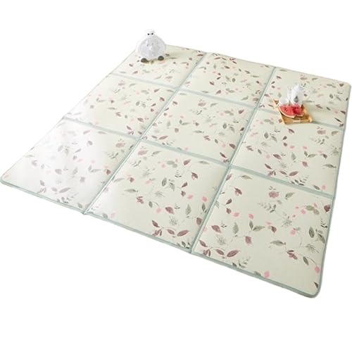DEOPXF Japanische Tatami Matte Faltbare Lagerung Spart Platz Faltbare Igusa-Matratze Nahtlose Spleißen Weich Und Bequem Schöne Muster(Pattern12,9squares180x180cm) von DEOPXF