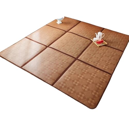 DEOPXF Japanische Tatami Matte Faltbare Lagerung Spart Platz Faltbare Igusa-Matratze Nahtlose Spleißen Weich Und Bequem Schöne Muster(Pattern2,6squares120x180cm) von DEOPXF