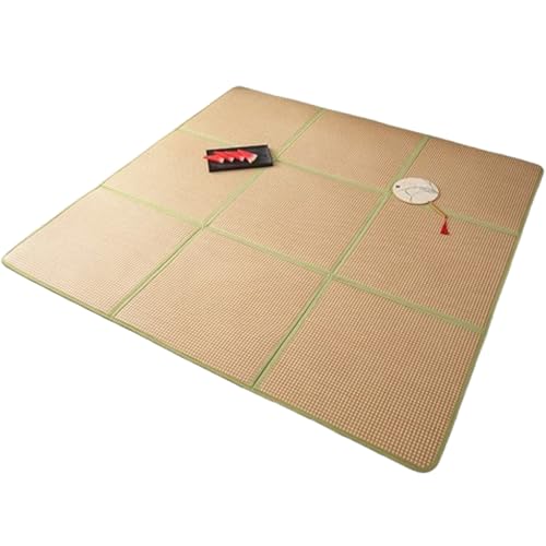 DEOPXF Japanische Tatami Matte Faltbare Lagerung Spart Platz Faltbare Igusa-Matratze Nahtlose Spleißen Weich Und Bequem Schöne Muster(Pattern3,12squares180x240cm) von DEOPXF