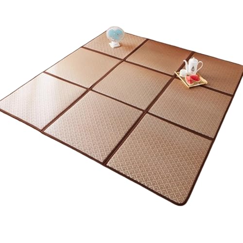 DEOPXF Japanische Tatami Matte Faltbare Lagerung Spart Platz Faltbare Igusa-Matratze Nahtlose Spleißen Weich Und Bequem Schöne Muster(Pattern4,8squares120x240cm) von DEOPXF