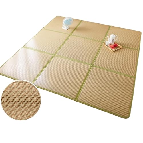 DEOPXF Japanische Tatami Matte Faltbare Lagerung Spart Platz Faltbare Igusa-Matratze Nahtlose Spleißen Weich Und Bequem Schöne Muster(Pattern5,9squares180x180cm) von DEOPXF