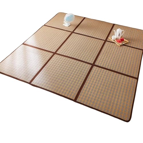 DEOPXF Japanische Tatami Matte Faltbare Lagerung Spart Platz Faltbare Igusa-Matratze Nahtlose Spleißen Weich Und Bequem Schöne Muster(Pattern8,3squares60x180cm) von DEOPXF