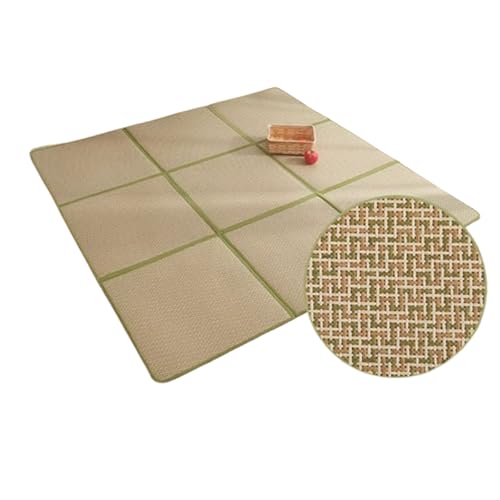 DEOPXF Japanische Tatami Matte Rattanmaterial Hohe Elastizität Und Keine Verformung Faltbare Igusa Matratze Kann Zur Aufbewahrung Gefaltet Werden(Pattern1,9squares180x180cm) von DEOPXF