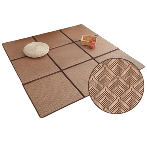 DEOPXF Japanische Tatami Matte Rattanmaterial Hohe Elastizität Und Keine Verformung Faltbare Igusa Matratze Kann Zur Aufbewahrung Gefaltet Werden(Pattern2,6squares120x180cm) von DEOPXF