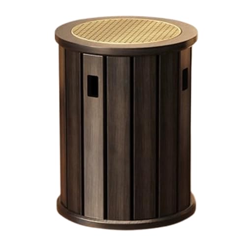 DEOPXF Stapelbare Hocker, 4er-Set mit Rollen, Stapelbare Aufbewahrungshocker aus Massivholz, Geeignet for Schlafzimmer, Esszimmer, Wohnzimmer, Konferenzraum, Büro usw.(Schwarz,Without Wheels) von DEOPXF