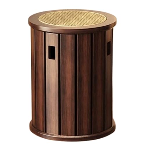 DEOPXF Stapelbare Hocker, 4er-Set mit Rollen, Stapelbare Aufbewahrungshocker aus Massivholz, Geeignet for Schlafzimmer, Esszimmer, Wohnzimmer, Konferenzraum, Büro usw.(Walnut,Without Wheels) von DEOPXF