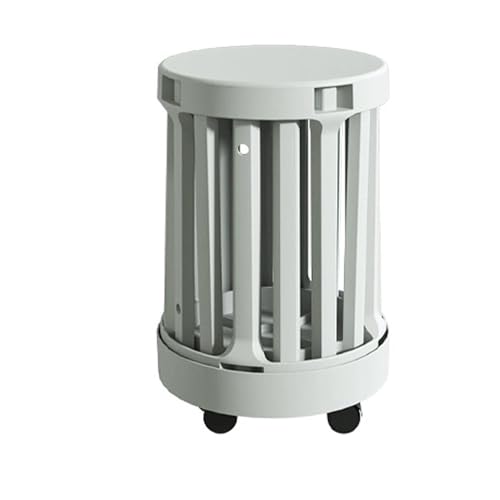 DEOPXF Stapelbare Hocker 4er Set Mit Rollen PP Material Stapelbar 360° Drehbasis 4-in-1-Holzhocker Dick Und Langlebig Leicht Zu Bewegen(Gray) von DEOPXF