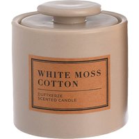 Duftkerze WHITE MOSS COTTON ca.9x, taupe von DEPOT