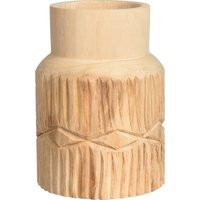 Holzvase RILLEN 15,5x15,5x20cm, natur von DEPOT