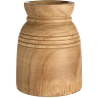 Holzvase RILLEN 15,5x15,5x20cm, natur von DEPOT