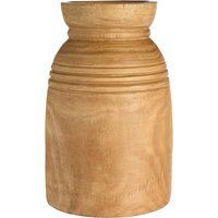 Holzvase RILLEN 15,5x15,5x25cm, natur von DEPOT