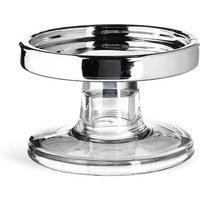 Kerzenhalter Glas ca.D10xH6cm, silber von DEPOT