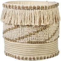 Korb BOHO FRINGES ca.40x40cm, creme von DEPOT