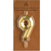 Kuchenkerze ZAHL 9 ca.L7,5cm, gold von DEPOT