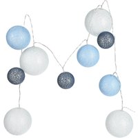 Lichterkette Jumbo Cottonballs, blau von DEPOT