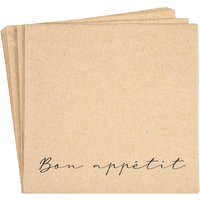 Serviette Recycling BON APPETIT 2, natur von DEPOT