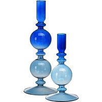 Stabkerzenhalter-Set Glassbubble blau von DEPOT