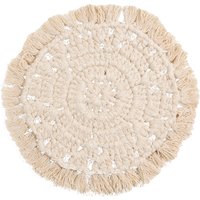 Tischset MAKRAMEE BOHO ca.40cm, creme von DEPOT