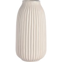 Vase Rillen, D:14cm x H:26cm, weiß von DEPOT