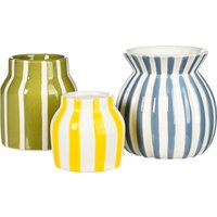 Vase STRIPES 3er Set ca.H14cm, bunt von DEPOT