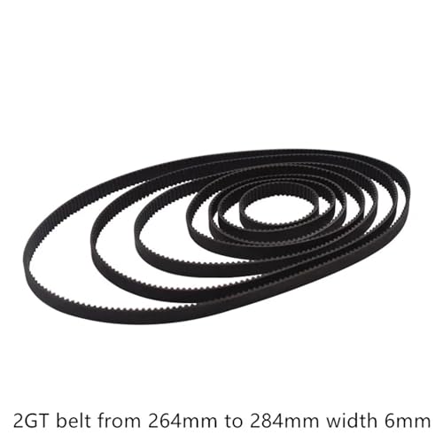 1 stück 3D-Drucker CNC Closed Loop Gummi GT2 Zahnriemen Länge 264 268 270 272 274 278 280 282 284 Breite 6mm Förder(2GT-284) von DEPYEE