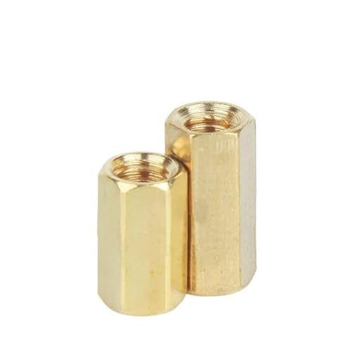 100 Stücke M2 M2.5 Länge 3-30mm Messing Sechskant Double Pass Säulenmutter Platinenverbindung Spalte Isolierung Säule Chassis Kupferbolzen(M2.5,13mm) von DEPYEE