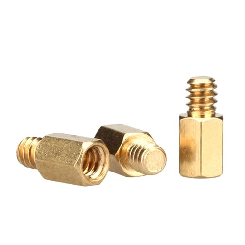 DEPYEE 15 Stück UNC 6#-32X6+4mm/6#-32X6.5+4mm Messing-Motherboard-Abstandshalter for ATX-Computergehäuse Motherboard weiblich männlich Abstandshalter(6-32x6mm) von DEPYEE