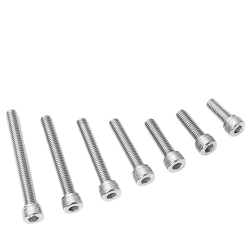 DEPYEE 50 Stück M2 Innensechskantschraube 304 Edelstahl 2 mm * 3 4 5 6 8 10 12 14 16 18 22 25 30 mm Innensechskantschraube(M2x28 50PCS) von DEPYEE