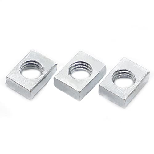 M3 M4 M5 M6 M8 5-50 Stück Vierkantmutter Verzinkter Kohlenstoffstahl Dünne Rechteckmuttern Gleitblock for Aluminiumprofilzubehör(M3x5.5x10x2 50pcs) von DEPYEE