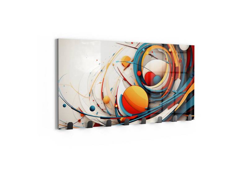 DEQOART Kleiderhaken 'Farbchaos in Bewegung', Glas Garderobe Paneel magnetisch beschreibbar DEQOART Kleiderhaken 'Farbchaos in Bewegung', Glas Garderobe Paneel magnetisch beschreibbar von DEQOART