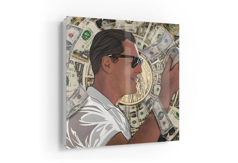 DEQOART Schlüsselkasten 'Dollarträume', Glas Schlüsselbox modern magnetisch beschreibbar von DEQOART