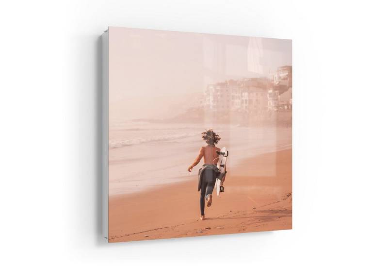 DEQOART Schlüsselkasten 'Energie am Morgen', Glas Schlüsselbox modern magnetisch beschreibbar von DEQOART