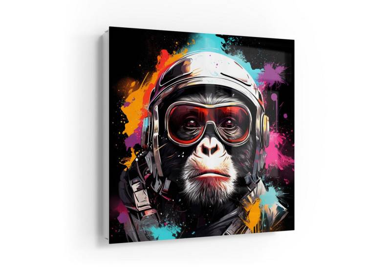 DEQOART Schlüsselkasten 'Farbenfroher Flug', Glas Schlüsselbox modern magnetisch beschreibbar von DEQOART