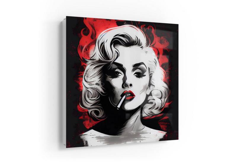 DEQOART Schlüsselkasten 'Flammen der Ikone', Glas Schlüsselbox modern magnetisch beschreibbar von DEQOART
