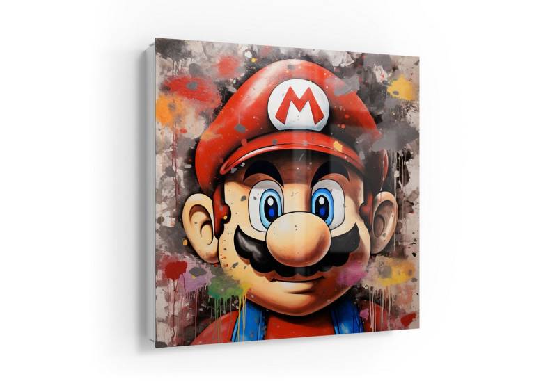 DEQOART Schlüsselkasten 'Mario's Farbexplosion', Glas Schlüsselbox modern magnetisch beschreibbar von DEQOART