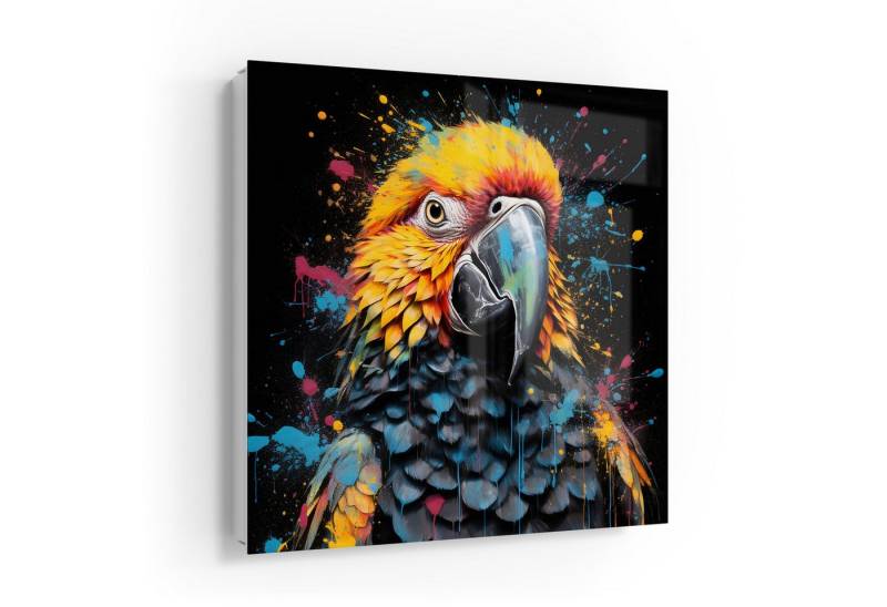 DEQOART Schlüsselkasten 'Papageienfarbspiel', Glas Schlüsselbox modern magnetisch beschreibbar DEQOART Schlüsselkasten 'Papageienfarbspiel', Glas Schlüsselbox modern magnetisch beschreibbar von DEQOART