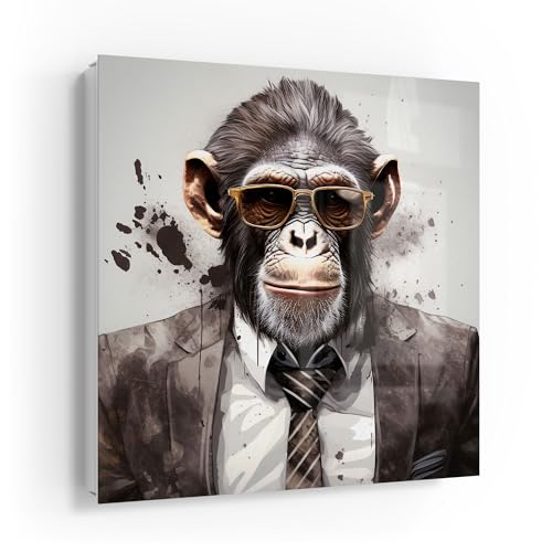 DEQOART Schlüsselkasten weiß | 30x30 cm | Motiv Urbaner Charme | Glas & Metall Schlüssel-Box | Schlüsselschrank mit 50 Haken + 2 Magnete | Moderne Design Box magnetisch & beschreibbar von DEQOART