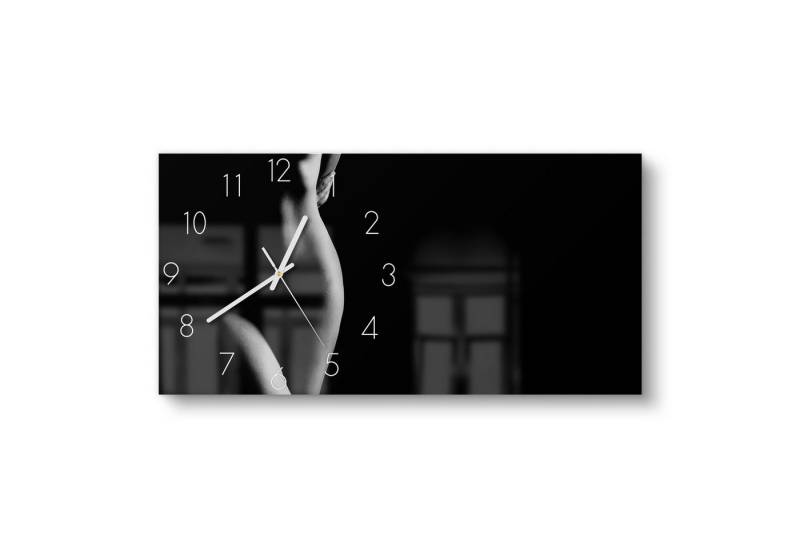 DEQOART Wanduhr 'Weibliche Kurven' (Glas Glasuhr modern Wand Uhr Design Küchenuhr) von DEQOART