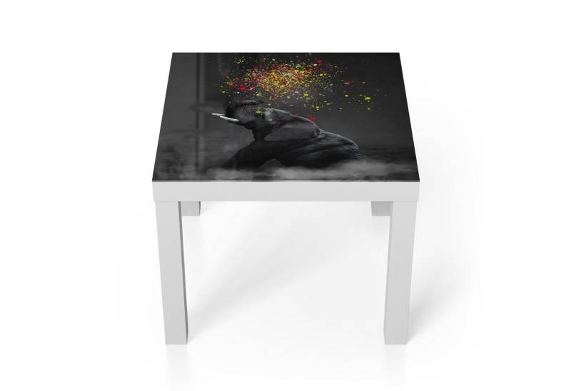 DEQORI Couchtisch 'Farbenfreudiger Riese', Glas Beistelltisch Glastisch modern von DEQORI