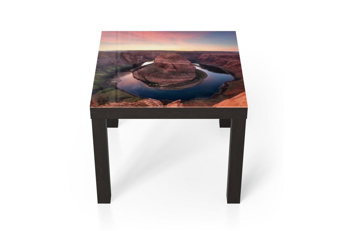 DEQORI Couchtisch 'Horseshoe Bend am Abend', Glas Beistelltisch Glastisch modern von DEQORI