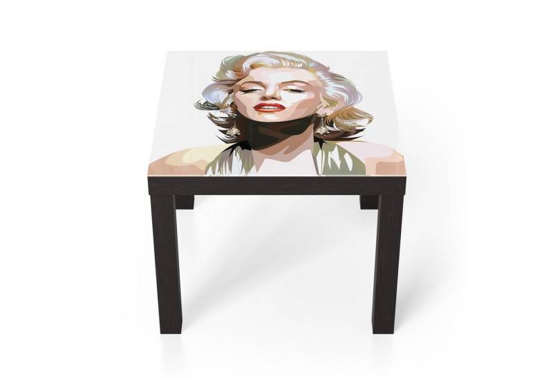 DEQORI Couchtisch 'Ikone in Vektor', Glas Beistelltisch Glastisch modern von DEQORI