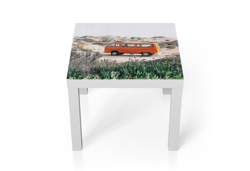 DEQORI Couchtisch 'Küstenabenteuer im VW', Glas Beistelltisch Glastisch modern von DEQORI