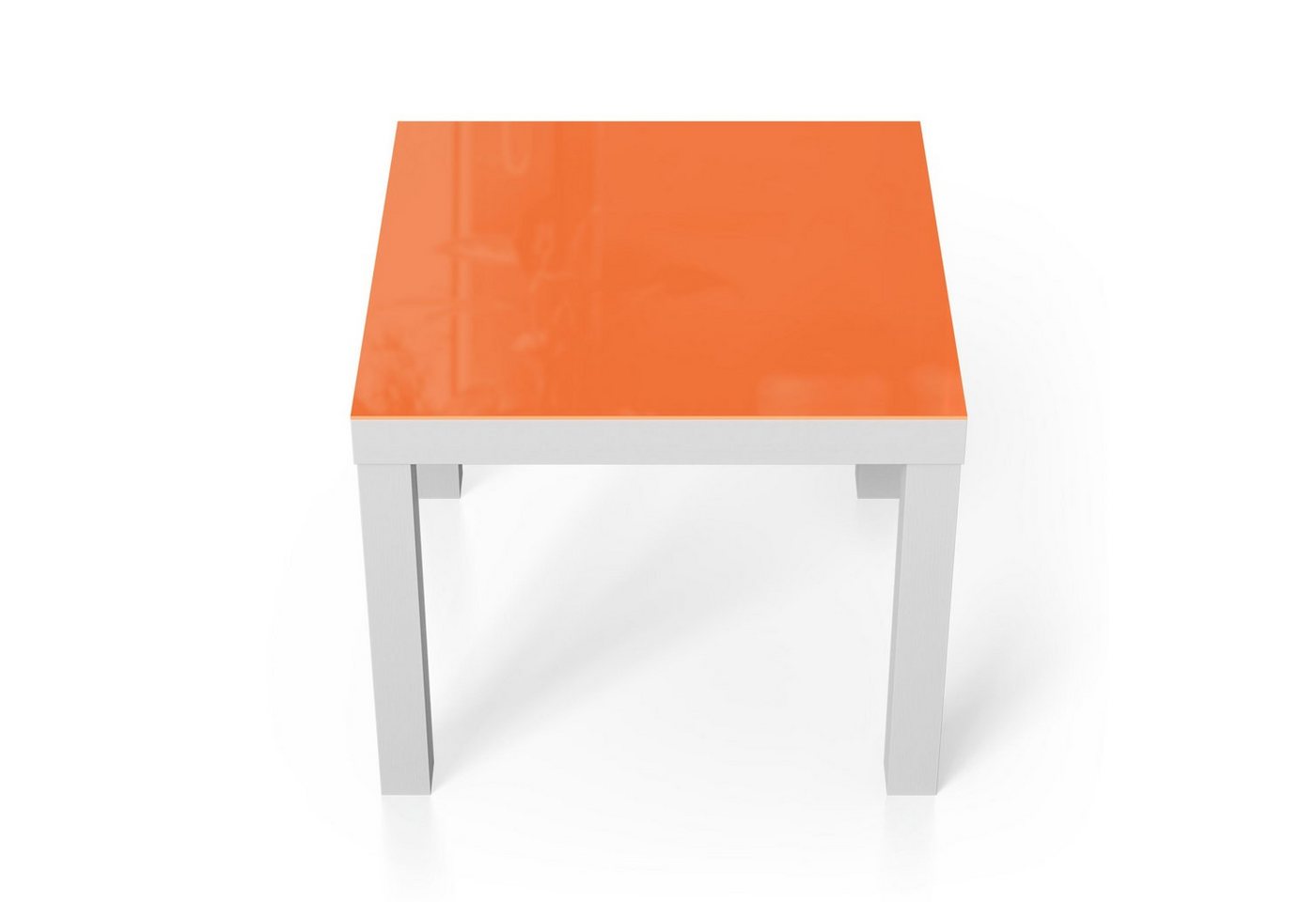 DEQORI Couchtisch 'Unifarben - Orange', Glas Beistelltisch Glastisch modern von DEQORI