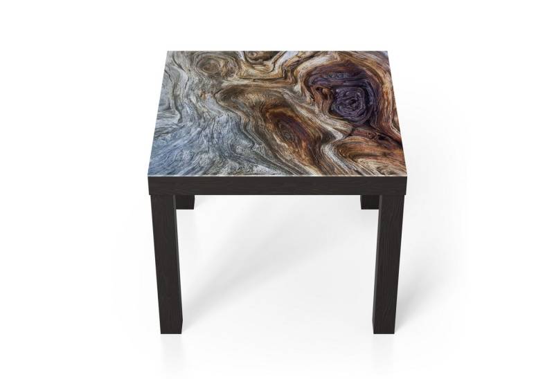 DEQORI Couchtisch 'Verwitterte Holzkunst', Glas Beistelltisch Glastisch modern von DEQORI