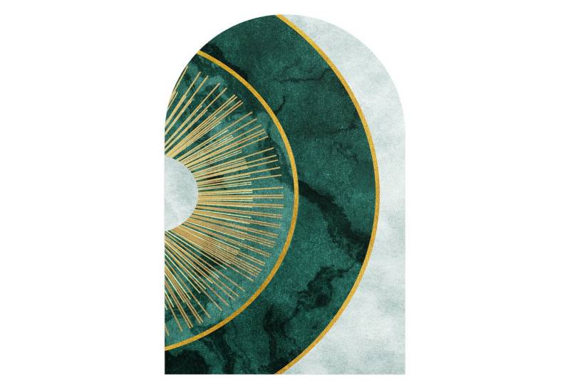 DEQORI Fototapete 'Das Marmorauge', Rundbogen, matte Leinwandstruktur, bedruckt, (1 St), selbstklebend Wandtattoo Motiv Wandtapete Wand Sticker Bild Tapete von DEQORI