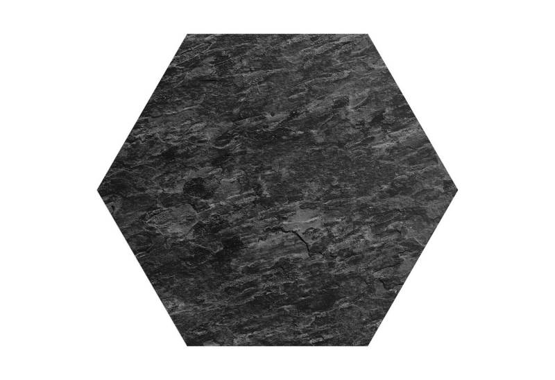 DEQORI Fototapete 'Dunkle Steinstruktur', Sechseckig, matte Leinwandstruktur, bedruckt, (1 St), selbstklebend Wandtattoo Motiv Wandtapete Wand Sticker Bild Tapete von DEQORI